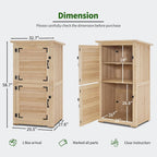 MCombo 30" Deep Wood Sheds & Outdoor Storage, Outside Garden Tool Cabinet Shed with Removable Shelf, Outdoor Storage Cabinet Shed Waterproof for Patio 0786 (Natural)