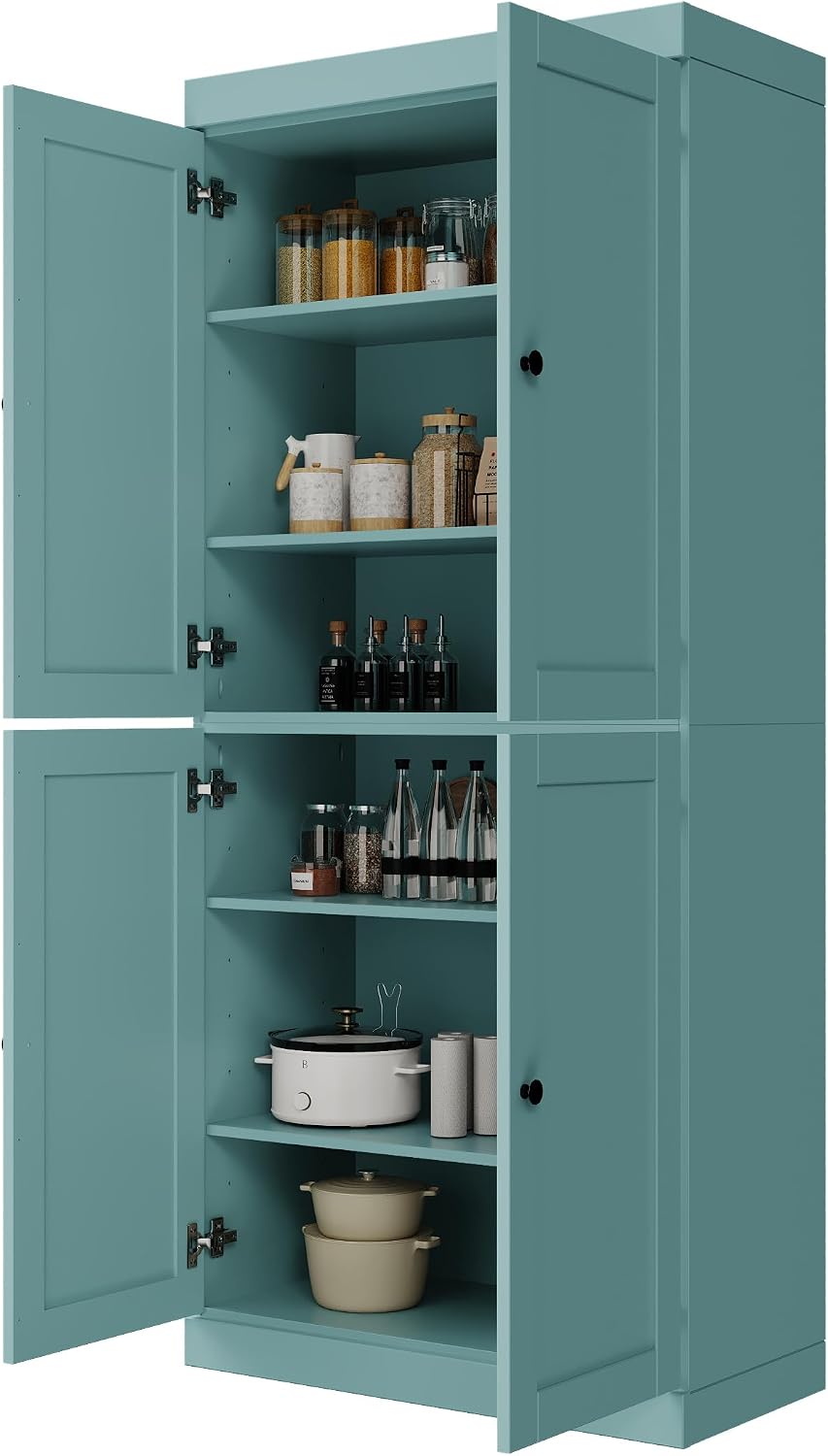Palace Imports Solid Wood Kitchen Pantry Cabinet - 71.5" Tall x 32"...