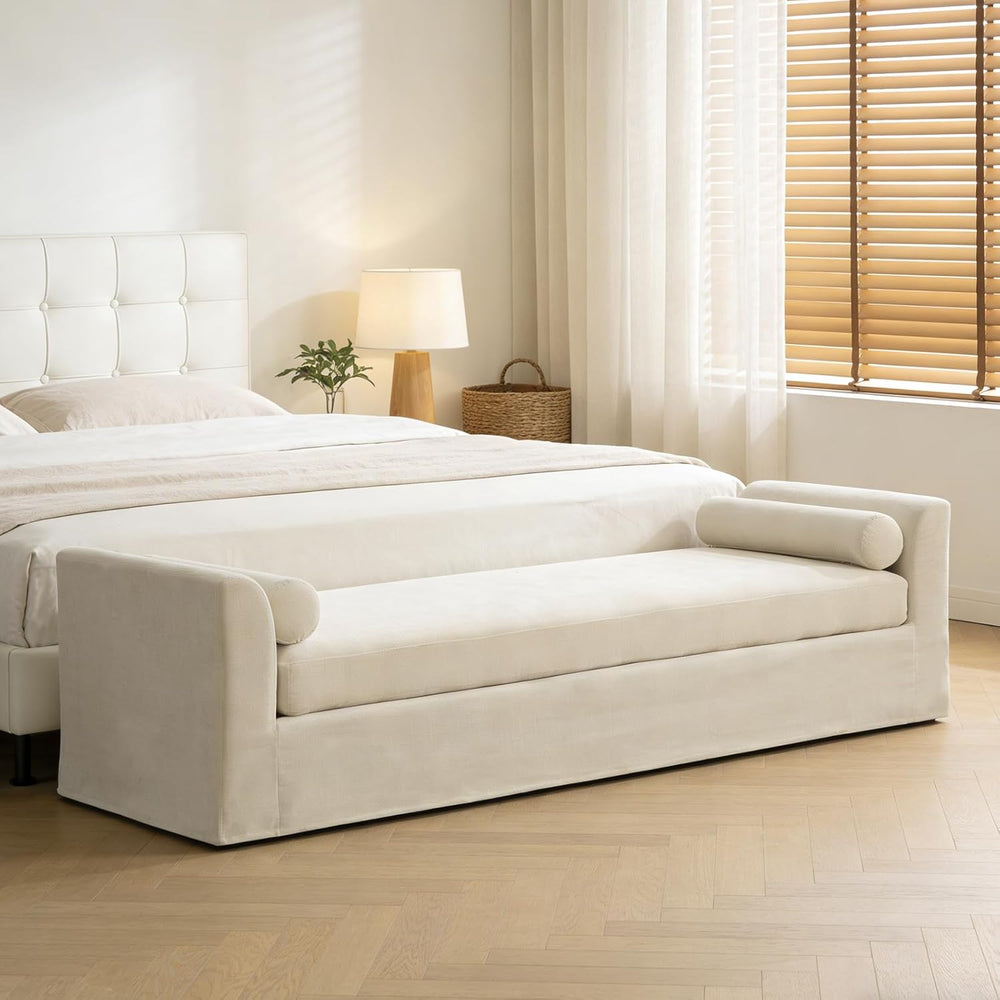 Chifee & Vingol 88.6" W Oversized Chaise Lounge Upholstered Bedroom ...