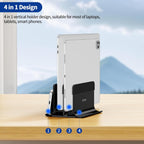 BESIGN LS13 Vertical Laptop Stand Holder for Desk, 4 in 1 Desktop Stand Holder for Laptops, Tablets, Smart Phones