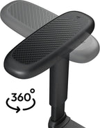 ThunderX3 Solo 360 Gaming Chair, for Adults Ergonomic Office Chair, High Back Desk Chair, Synchronous Tilt, 360-degree Adjustable Armrest, Adjustable Car Headrest, Leather, Modern Black