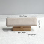 Wooden Watches Display Tower Base Watch Neck Bracelet Organizer Rack Bangle Scrunchie Headband Showcase Tower Beige Suede