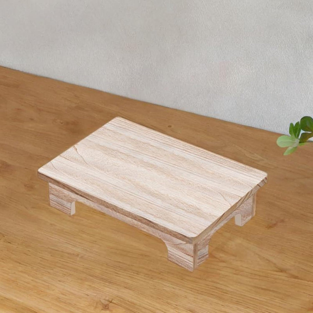 Wood Low Coffee Table Functional Stool for Meditation and Relaxation, Wood Co...
