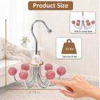 6-Pack 360° Swivel Hoodie & Purse Organizer with Cedar Balls, Multi-Purpose Closet Storage Hanger for Hoodies, Bags, Scarves, Hats, Space Saving, Anti-Slip, Ideal for Dorm, Apartment & Travel