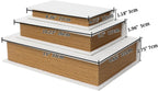 Modern Linen and Wood Decorative Faux Book Boxes Set of 3-13",10",8" - White