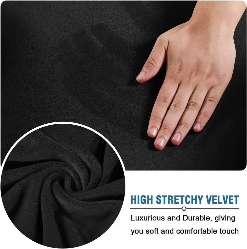 H.VERSAILTEX Rich Velvet Stretch 2 Piece Cover Chair Slipcover Sofa Cover Fur...
