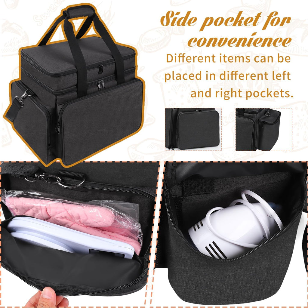 Baking Supplies Storage Case,Cake Decorating Storage Baking Supplies Organization for Bakers/Pastry Chefs,Cupcake Cookie Decorating Kit Organizer for Beginners and Cake Lovers