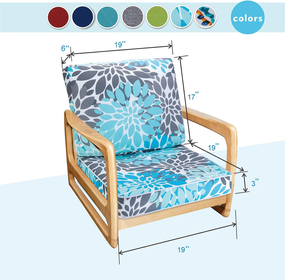 JMGBird Outside Chair Cushions Waterproof Patio Seat Cushions for Chair