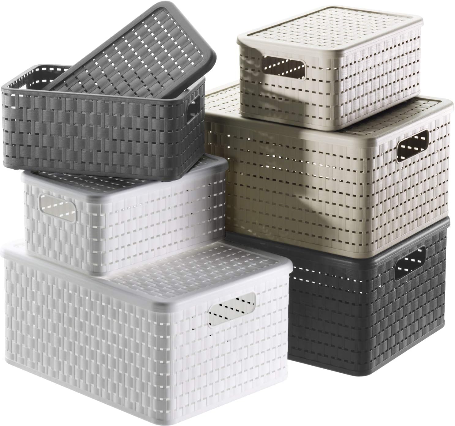 Rotho Set of 3 Country 18 Litre, White, A4/18 Liter (36,8 x 27,8 x 19,1 cm)