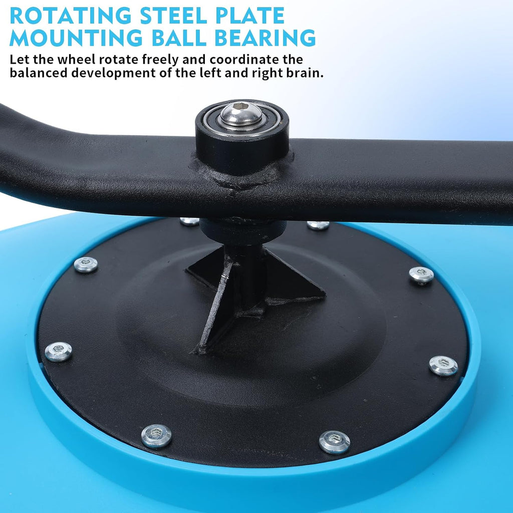 Sensory Spinning Chair for Kids, Autisms Swivel Chair for Body Coordination Training, Sit and Spin Toy, Non-Slip Metal Base, Indoor and Outdoor Activity Toy for Children Blue