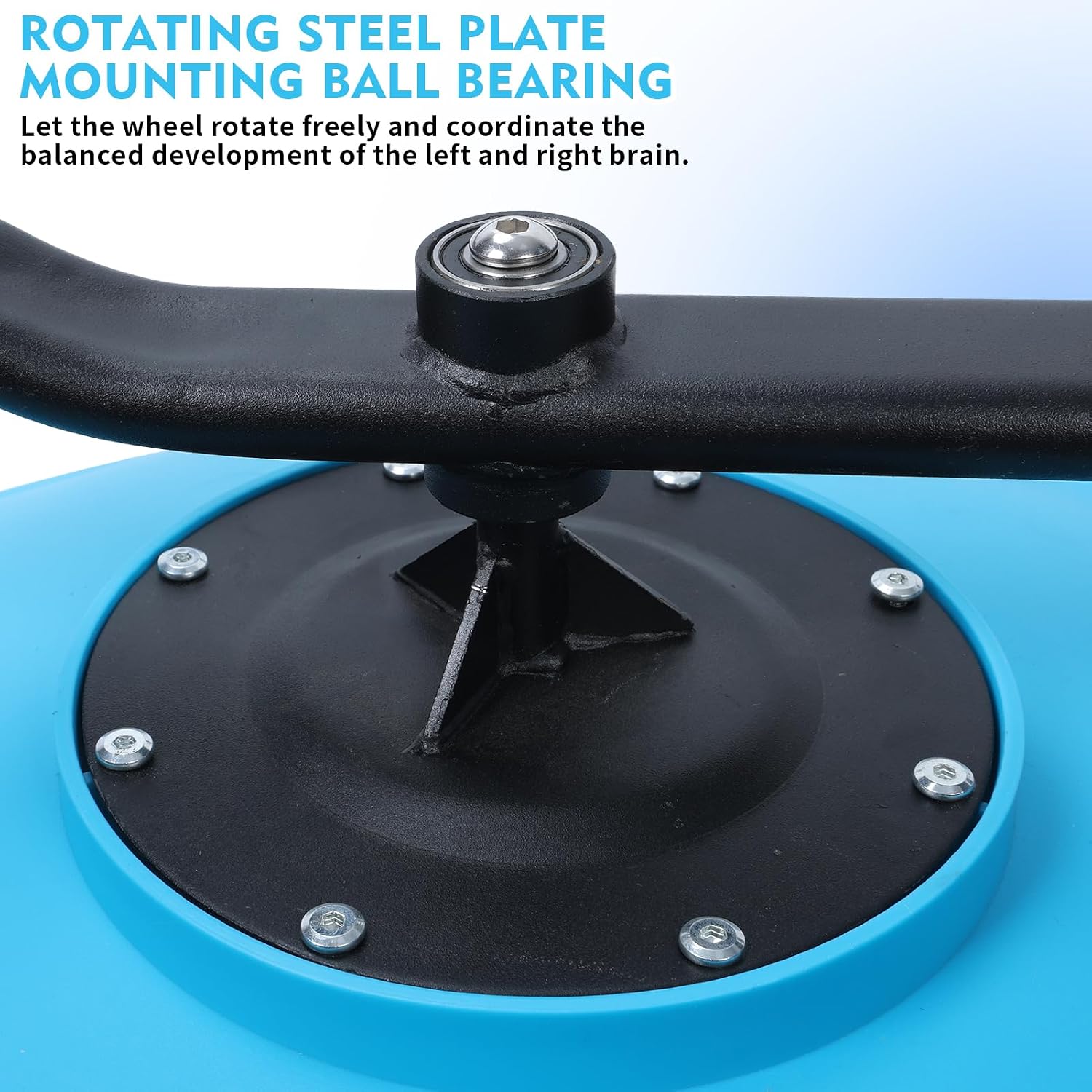 Sensory Spinning Chair for Kids, Autisms Swivel Chair for Body Coordination Training, Sit and Spin Toy, Non-Slip Metal Base, Indoor and Outdoor Activity Toy for Children Blue