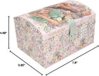 Depesche TOPModel Summer Feeling 13579 Large Jewellery Box in Pink with Model Motif and Floral Details, Jewellery Box with Code, Sound and Mirror