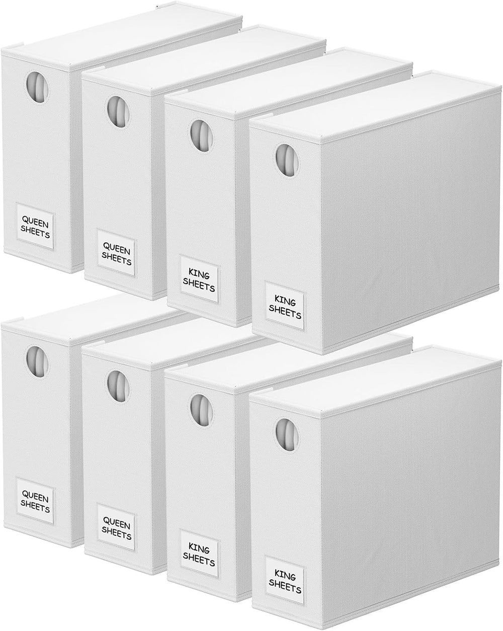 SpaceAid 8 Pack Bed Sheet Organizers and Storage, Foldable Organizer for Line...
