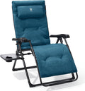 EVER ADVANCED Aluminum Zero Gravity Chair, 2.4" Padded, 350 lb Capacity | Oversized Reclining Lounge Chair with Adjustable Headrest and Side Table, Foldable for Camping, Patio, Lawn and Indoor Use