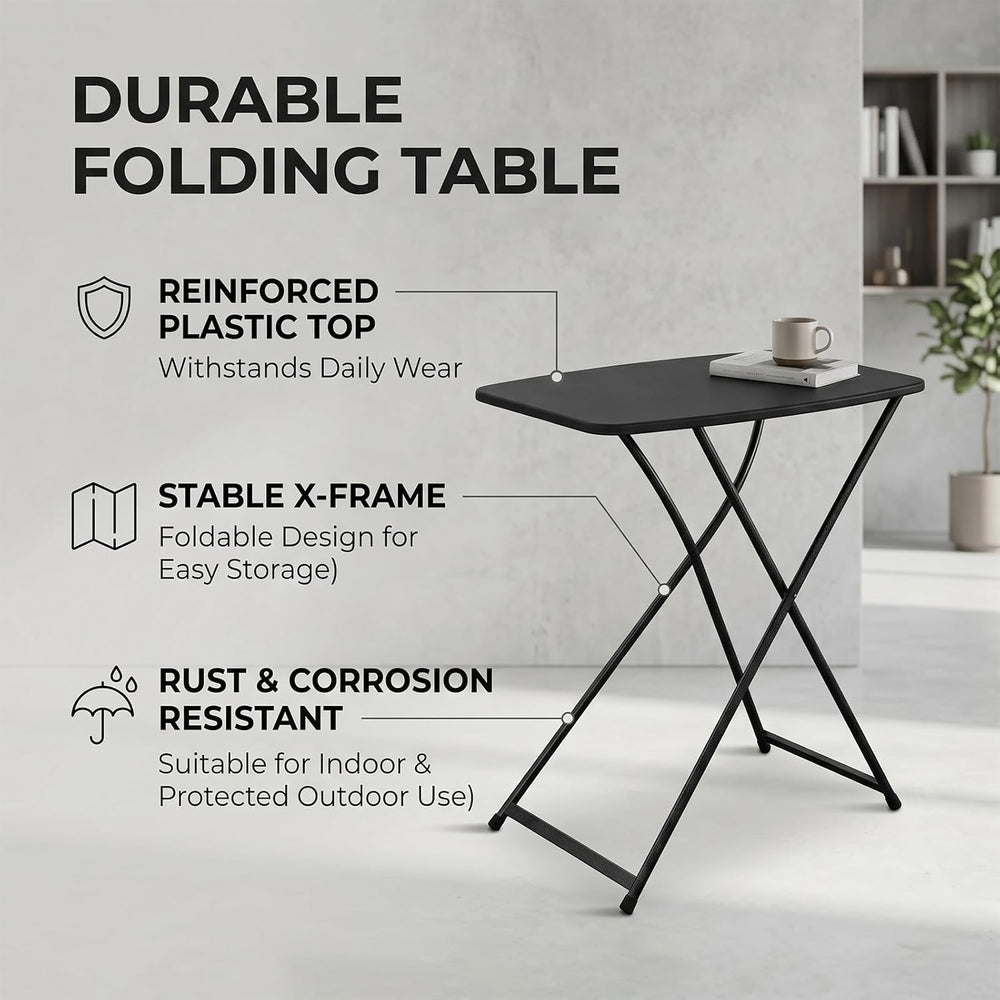 26 Inch Adjustable Height Personal Folding Table - Lightweight Portable Desk ...