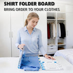 10Pcs Stackable Closet Organizer & Shirt Folding Board Bundle | Space-Savin Closet Organizers and Storage , Foldable ,Ideal for Tshirts ,Sweater ,Pants Storage in Bedroom and Dormroom White