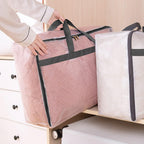 Fixwal 4 Pack 75L Extra Large XL Clear Storage Bags With Zipper for Blankets, Quilts, Clothes, Comforter, Bedding and Pillows