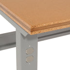 Global Industrial Mobile Adjustable Height Workbench, Shop Square Edge, 72" W x 36" D, Gray