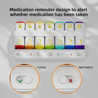 Restree Weekly Pill Organizer Two Time a Day, 7 Day Travel Pill Box, Daily Medicine Organizer, AM&PM Portable Pill Case for Vitamins Fish Oil/Supplements Medication Reminder Design (White)