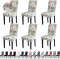 Chair Covers, Stretch Kitchen Dining Room Chair Covers Set of 6, Removable Washable Dining Chair Slipcovers for Home, Hotel, Banquet