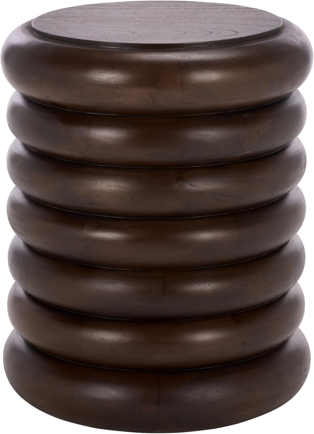 SAFAVIEH Home Collection - Anatoly Brown Accent Table, Sculptural Round Side ...