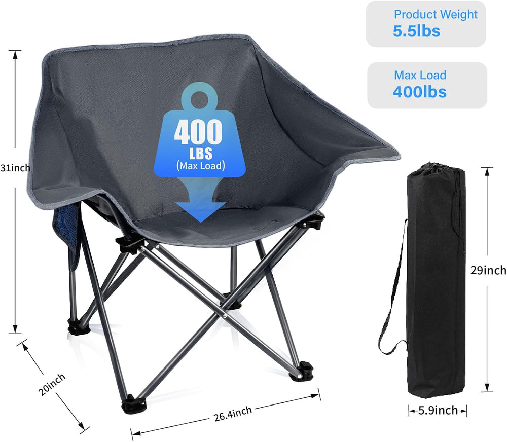 4 Pack Portable Camping Chair Compact Collapsible Outdoor Folding Sports Chai...