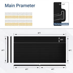 Slatwall Panel 8 FT x 4 FT, Interlocking Slat Wall Paneling, Wall Mounted PVC Wallpanel, Suitable for Garage Storage and Organizer, Slatwall Board, Shelves - Black