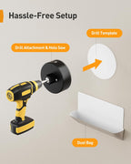 Perlegear in-Wall Cable Management Kit, TV Cord Hider for Wall Mounted TV and Speakers, Power and Low Voltage Wire Management. Includes Drill Template, Dust Bag and Drill Attachment for Easy Install