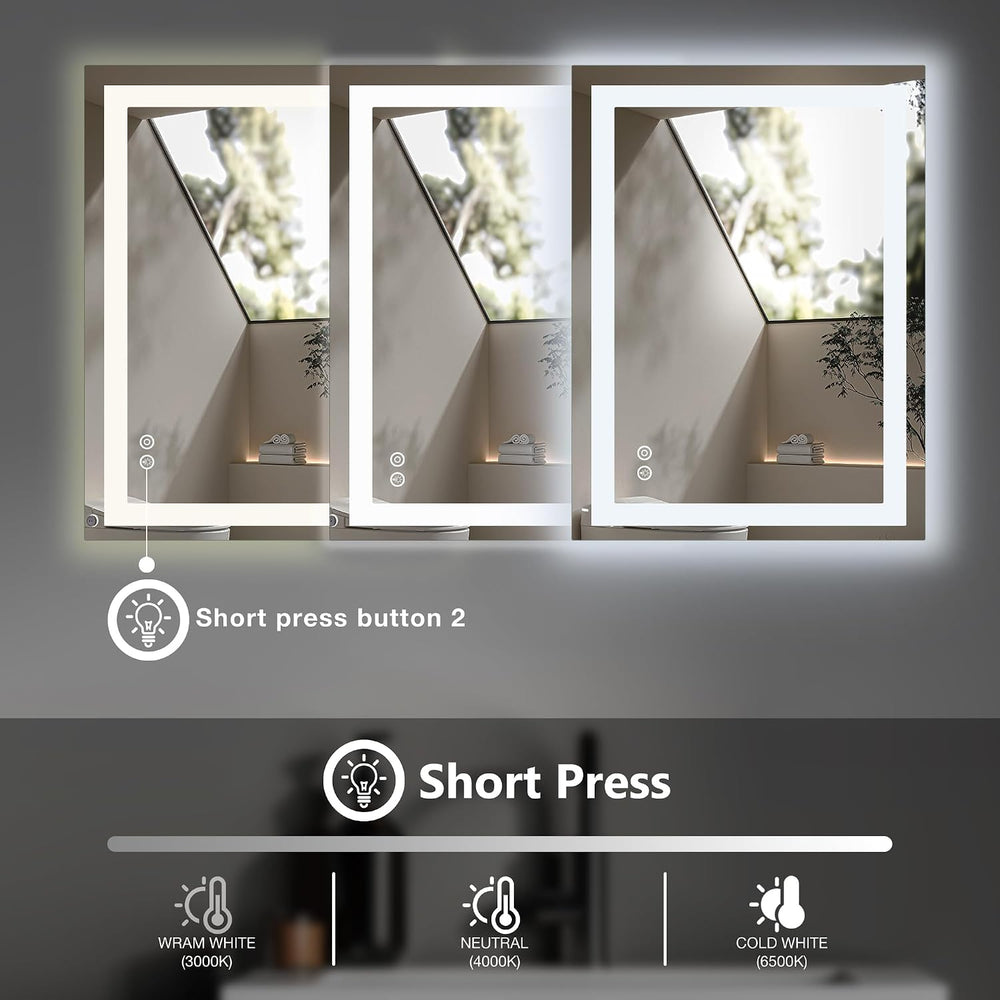 DUMOS 32.1"x40.1" LED Bathroom Mirror, Bathroom Vanity Mirror