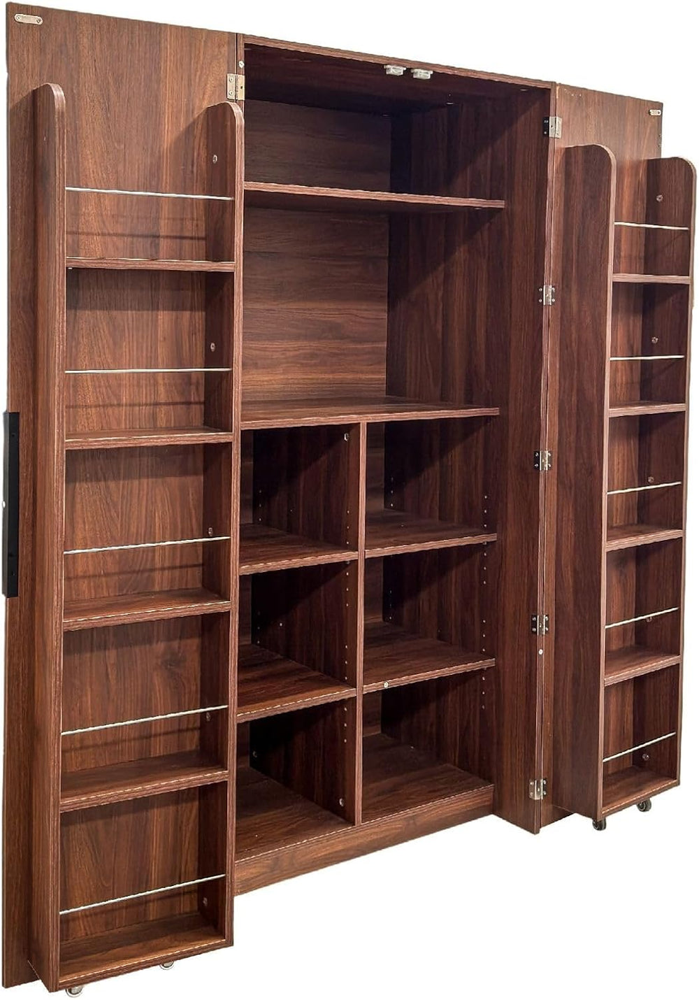 Kitchen Pantry Cabinet with Doors & Shelves, 62.8" Freestanding Cupb...