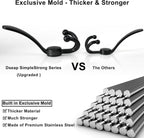 Dseap MaxStrong 2.0 Coat Rack Wall - 37” Long 10 Tri Hooks - Ultra Heavy-Duty Stainless Steel Wall Mount Coat Hanger, Hook Rail for Clothes Hats Jacket Towels White, Pack of 2