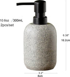 2pcs/Set Grey Soap Lotion Dispenser with A Spare Pump,Liquid Hand Soap Dispenser Sets for Bathroom Countertop, Soap Dispenser for Kitchen.