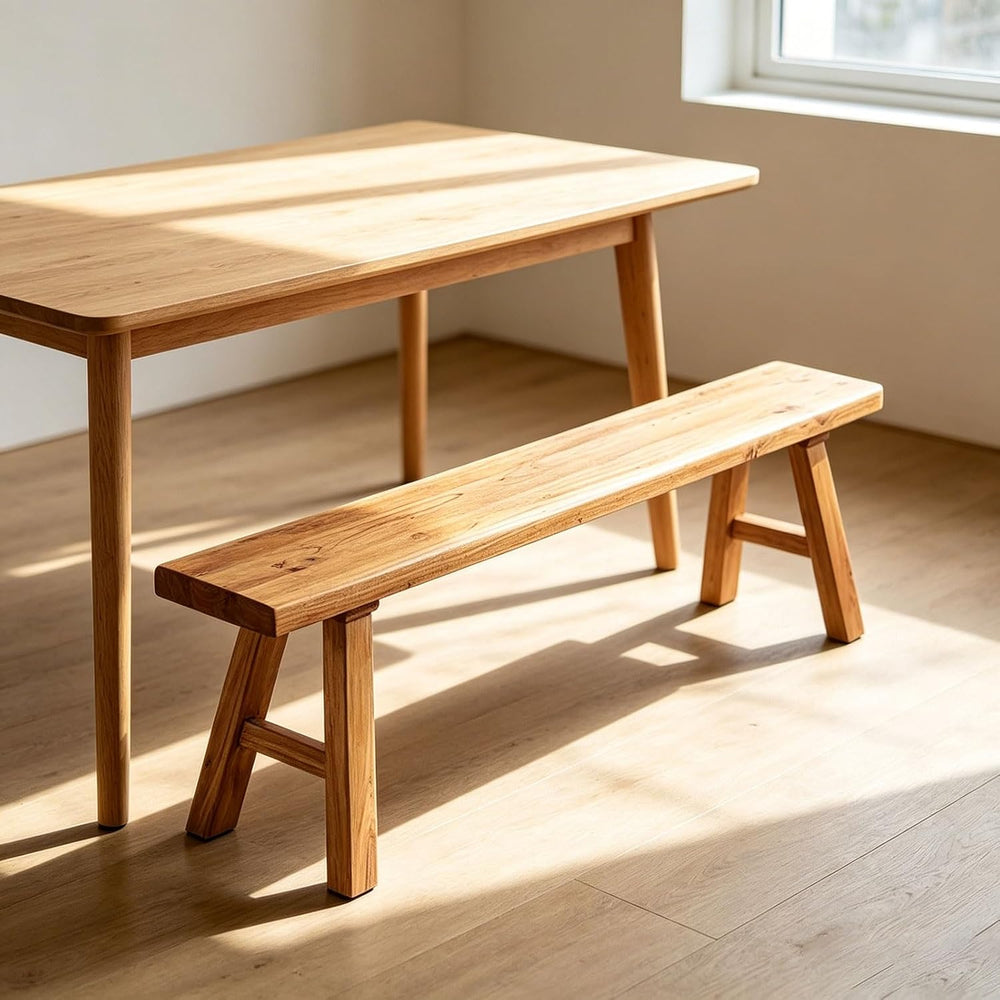 Farmhouse Indoor Wooden Living Room Dining Benchs Narrow Noodle Bench For Ent...