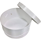 Sarah's Hat Boxes Classic White Hat Box – 18.5" x 9.5" (Dia. x Ht.) Handmade in USA – Odorless Non-Toxic Adhesive, Cording Handle – Premium Storage for Hats & Accessories