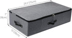AMJ 29.5"*15"*7", Rigid Under Bed Garment Storage Bins, Folding & Washable, Soft Zip Lid, Black Gray