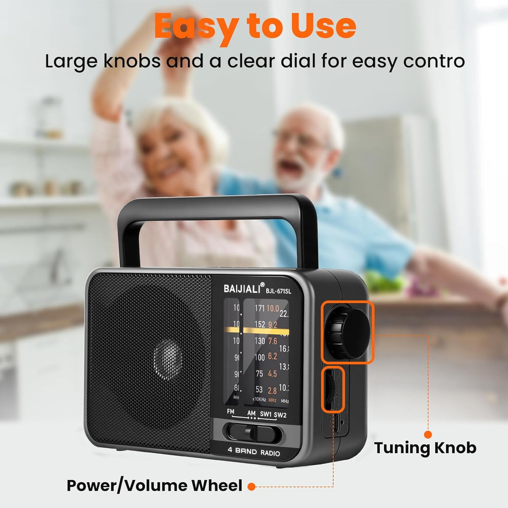 Solar-Powered Portable Radio, AM/FM/SW Radio with Loud Speaker Built-in