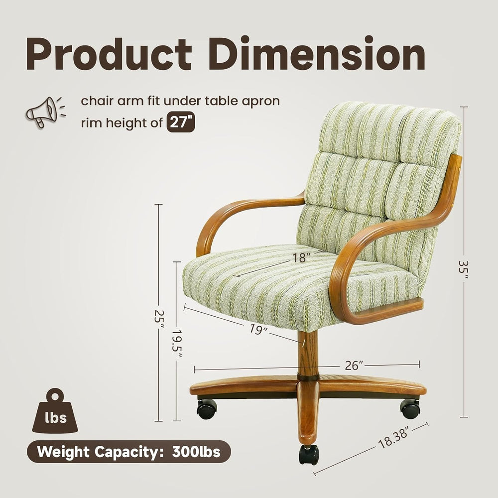 Chromcraft Ryland Swivel-Tilt Caster Dining Chair - Chestnut -Garden - 1pc | ...