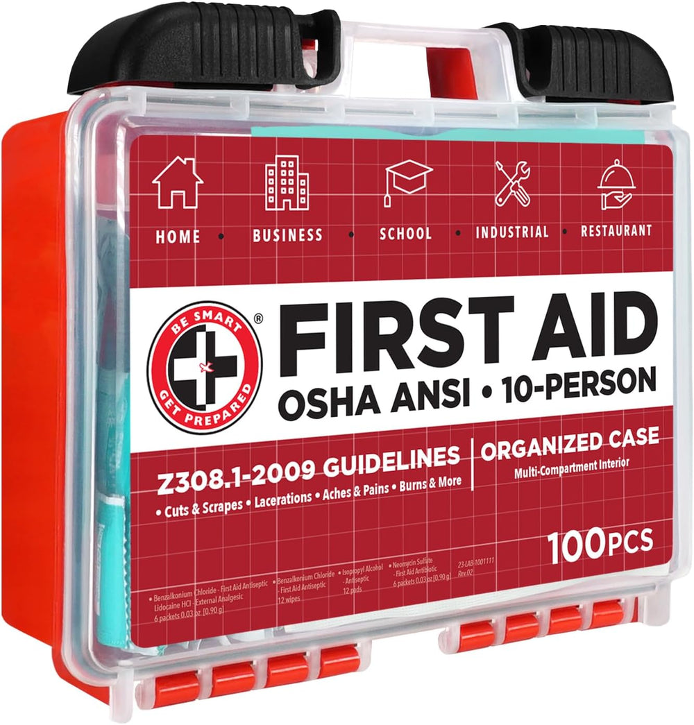 Be Smart Get Prepared OSHA/ANSI First Aid Kit - 10 Person