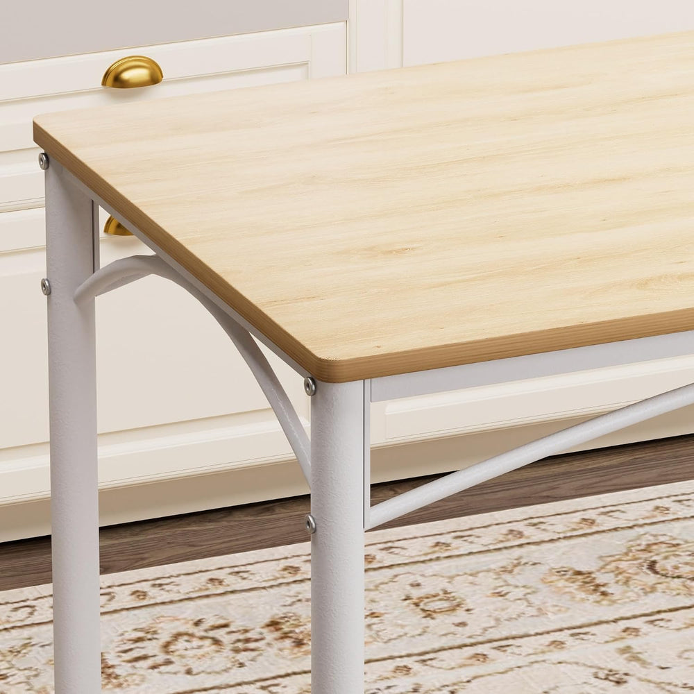 Dining Table Set for 4, Industrial Kitchen Table Set with 4 Upholstered Chair...