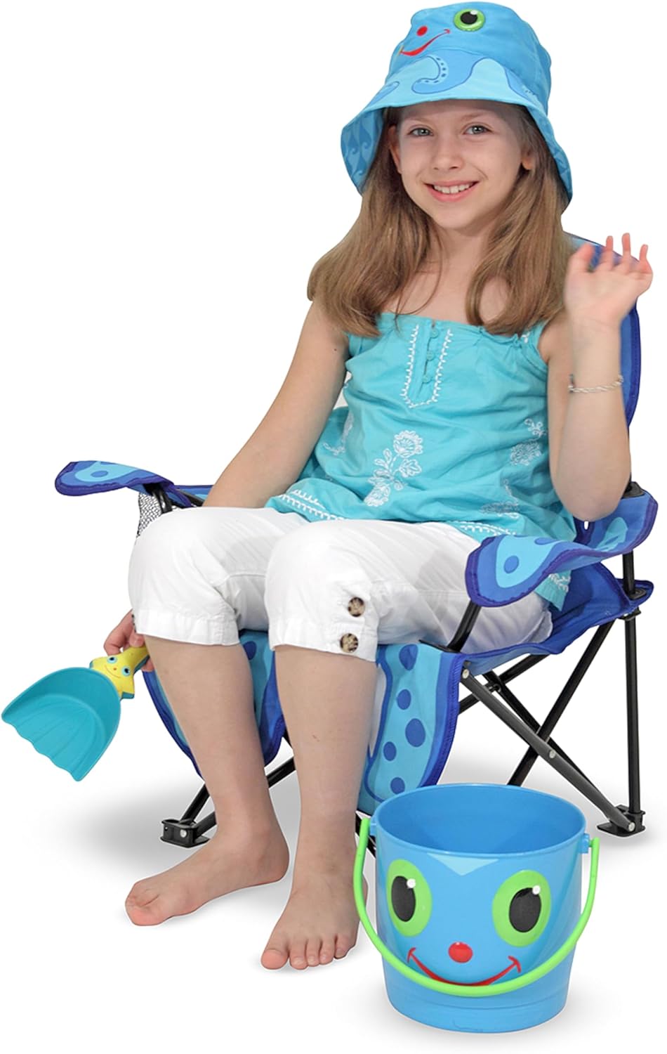 Melissa & Doug Sunny Patch Flex Octopus Folding Beach Chair For Kids (Frustration-Free Packaging)