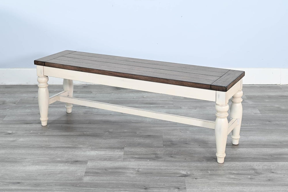 Sunny Designs Pasadena Bench with Mindi Veneer Seat