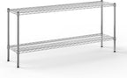 14" Deep x 60" Wide x 27" Height Wire Shelving Kit | 2-Tier | NSF Commercial Storage Rack Unit
