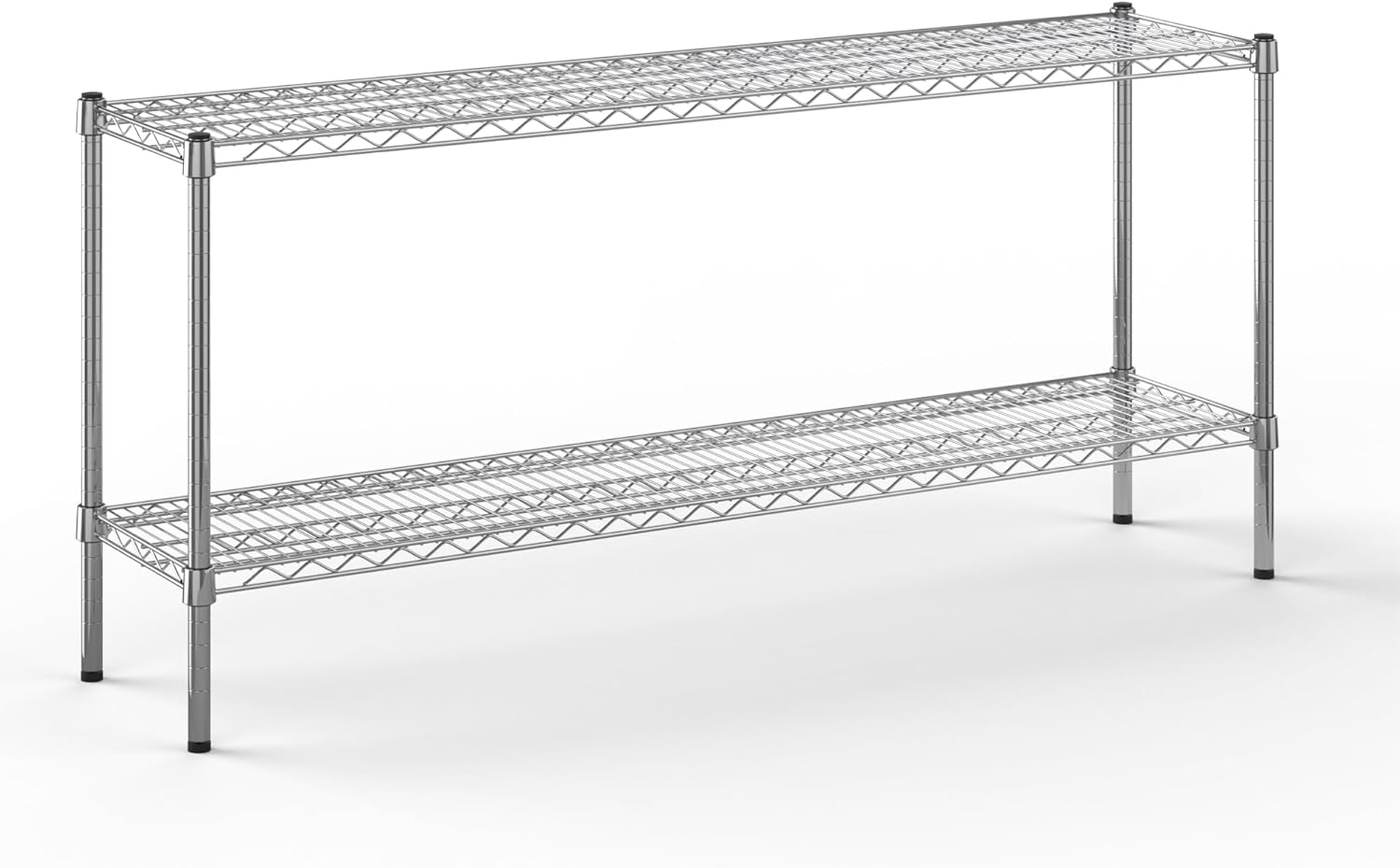 14" Deep x 60" Wide x 27" Height Wire Shelving Kit | 2-Tier | NSF Commercial Storage Rack Unit