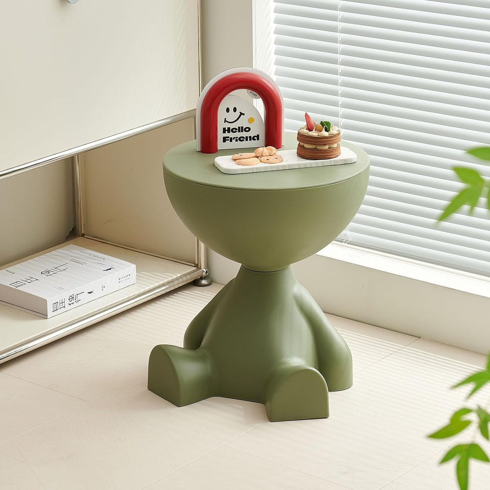 Circle Side Table, Round Modern End Table, Waterproof & Durable, Small Co...