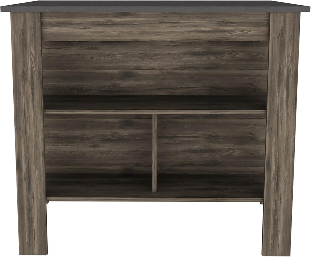 Cala Kitchen Island, Dark Brown Onyx