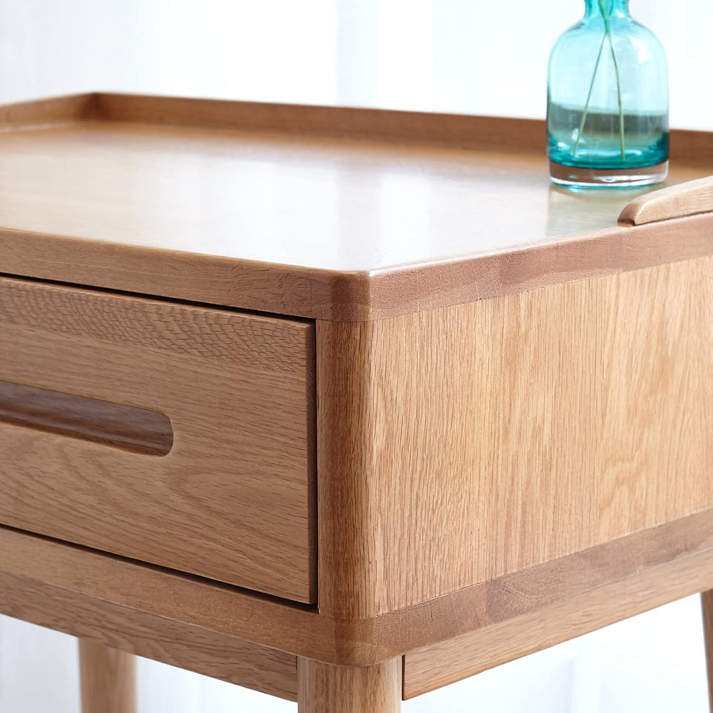 GDFStudio Solid Wood Bistro Dresser Table,Compact Storage Desk with Drawer,Ea...