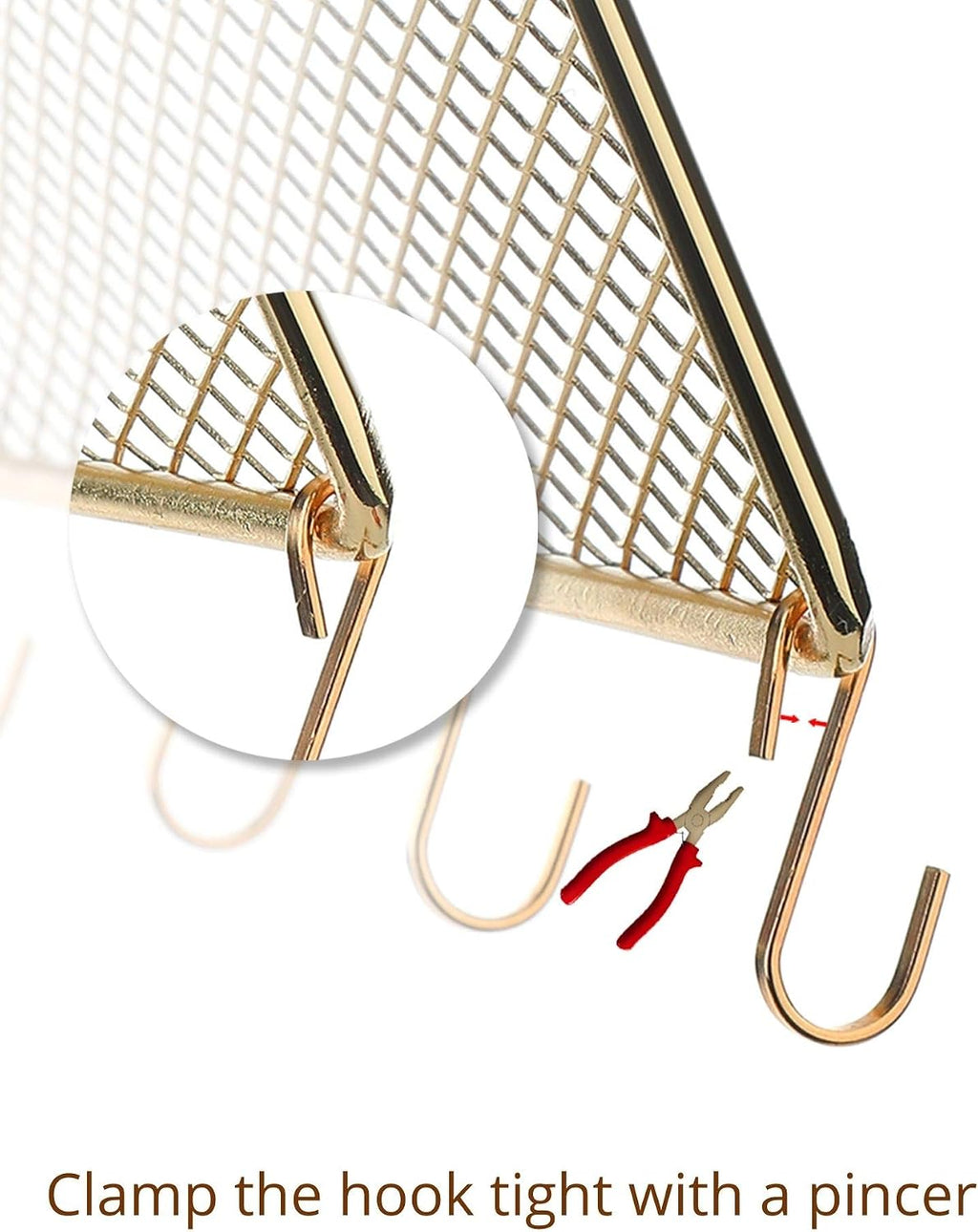 Heesch 2 Pack Earring Holder Wall Mounted Hanging Jewelry Organizer Display Decorative Metal Diamond Shape with Hooks for Necklaces Bracelets (Gold)