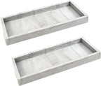 Countertop and Vanity Tray - 2 PC Small 7.7" Silicone Bathroom Trays, Kitchen Soap Tray, Dish Sponge Soap Holder Kitchen Sink Organizer Caddy, Bathroom Counter Trays for Lotion Dispenser