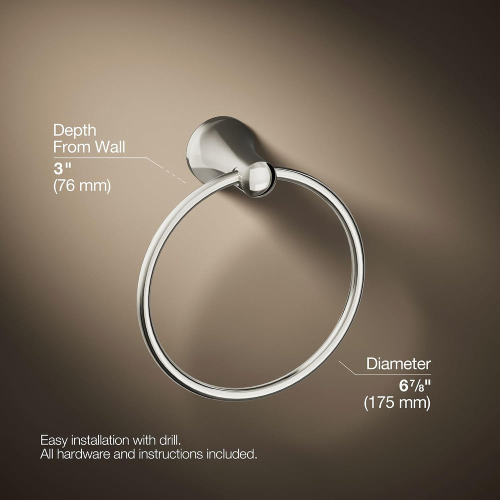 Kohler K-21955-BN Kohler K-21955 Tempered 6-7/8" Wall Mounted Towel Ring