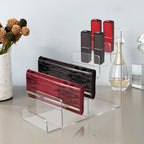 Acrylic Wallet Display Stand Purse Handbag Organizer, Clear Jewelry Riser Display Stand Purse Display Rack, Acrylic Display Shelf for Cosmetic Perfume Jewelry Sunglasses Handbag (6 Tier)